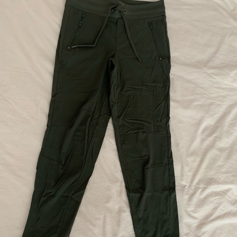 Green joggers.